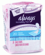 Free Always Pantiliners at Dollar General!