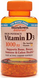 Sundown Naturals Vitamin D3, Only $2.50 at Walgreens!
