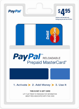 paypal prepaid card number