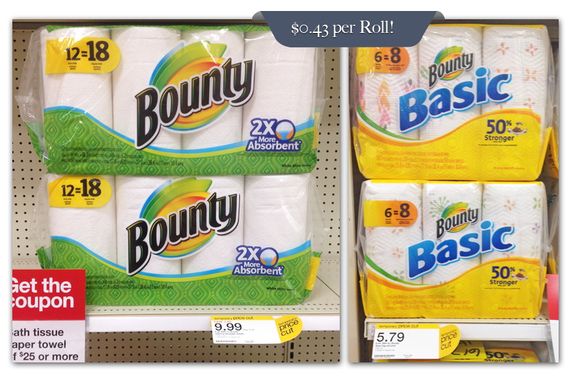 Bounty Paper Towels, Only 0.43 per Roll at Target!