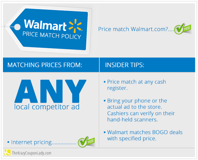 Walmart price match coupon policy canada