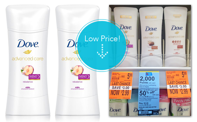 Dove Advanced Care Deodorant, Only $0.24 at Walgreens! - The Krazy ...