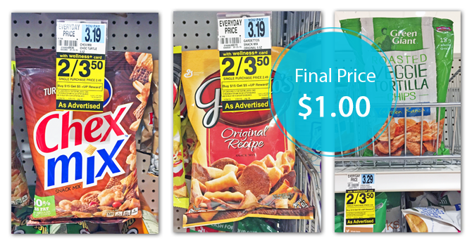 Chex Mix, Gardetto’s, Bugles &amp; Green Giant Snacks, Only $1.00 at Rite ...