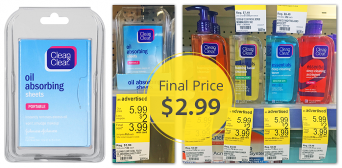 Clean &amp; Clear Oil Absorbing Sheets, Only $2.99 at Walgreens! - The ...