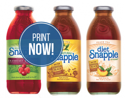 Free snapple coupons