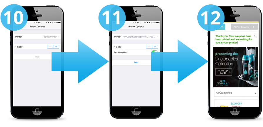 Coupons on phone without printing