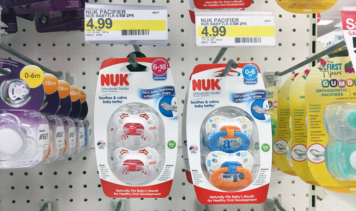 Nuk Pacifiers, Only 1.00 Each at Target!