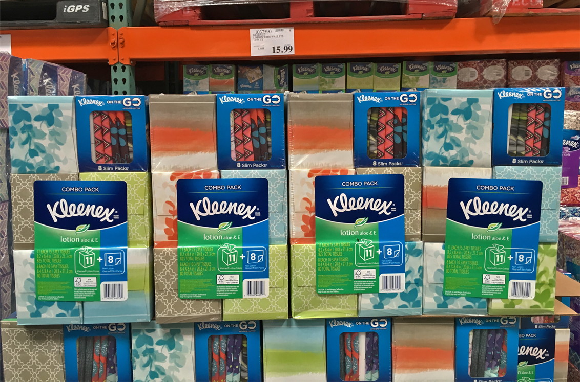 BacktoSchool Deal Kleenex, Only 1.03 per Box at Costco!