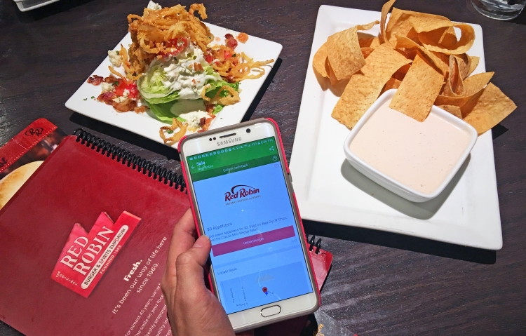 I upload my receipts after I go out to eat.