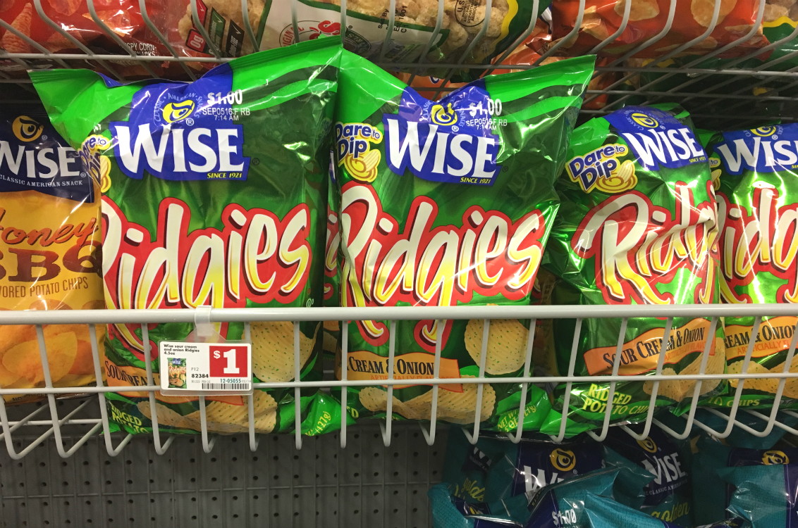 Wise Ridgies Potato Chips, Only 0.40 at Family Dollar!