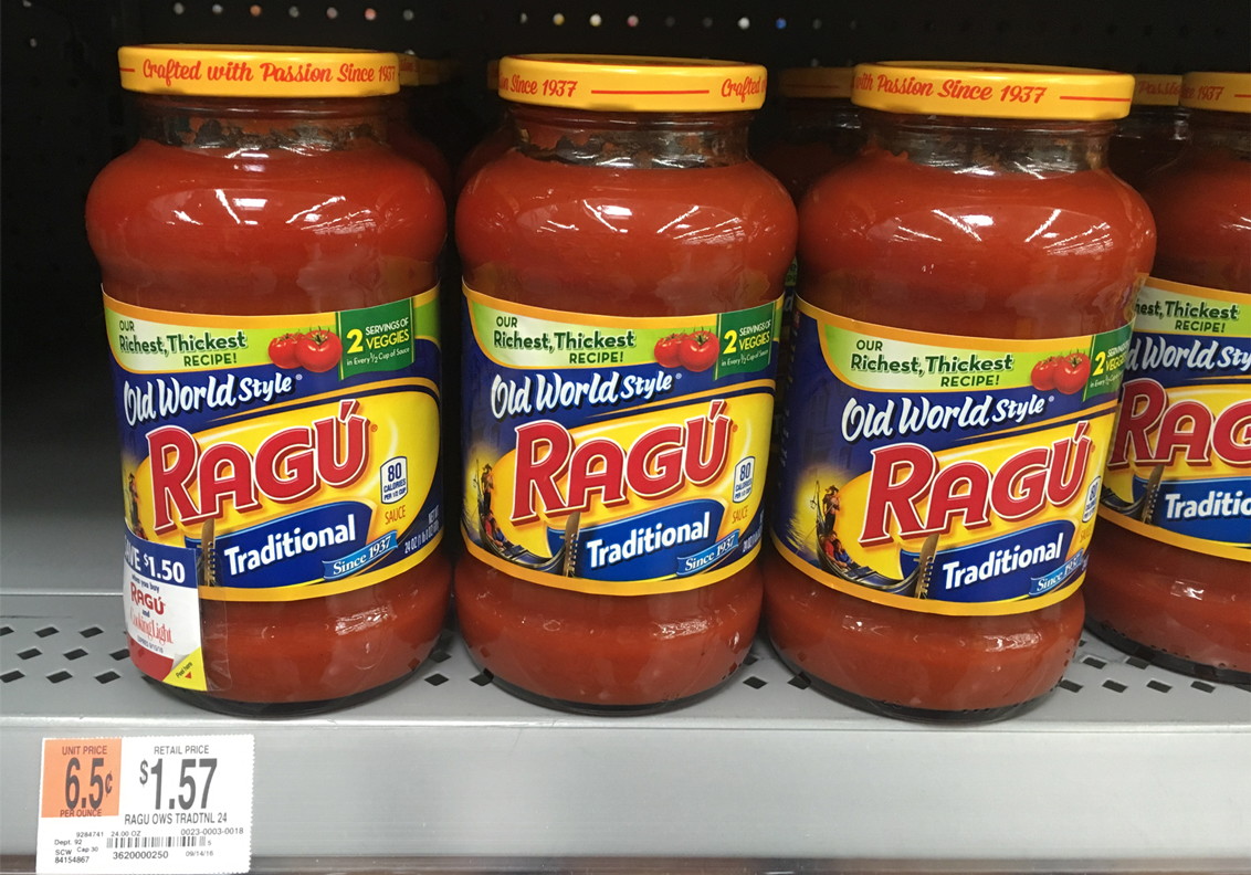 Ragu Pasta Sauce, Only $0.57 at Walmart!