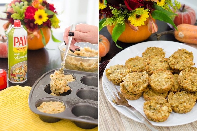 Cook stuffing in muffin tins for easy serving and delicious crispy edges.