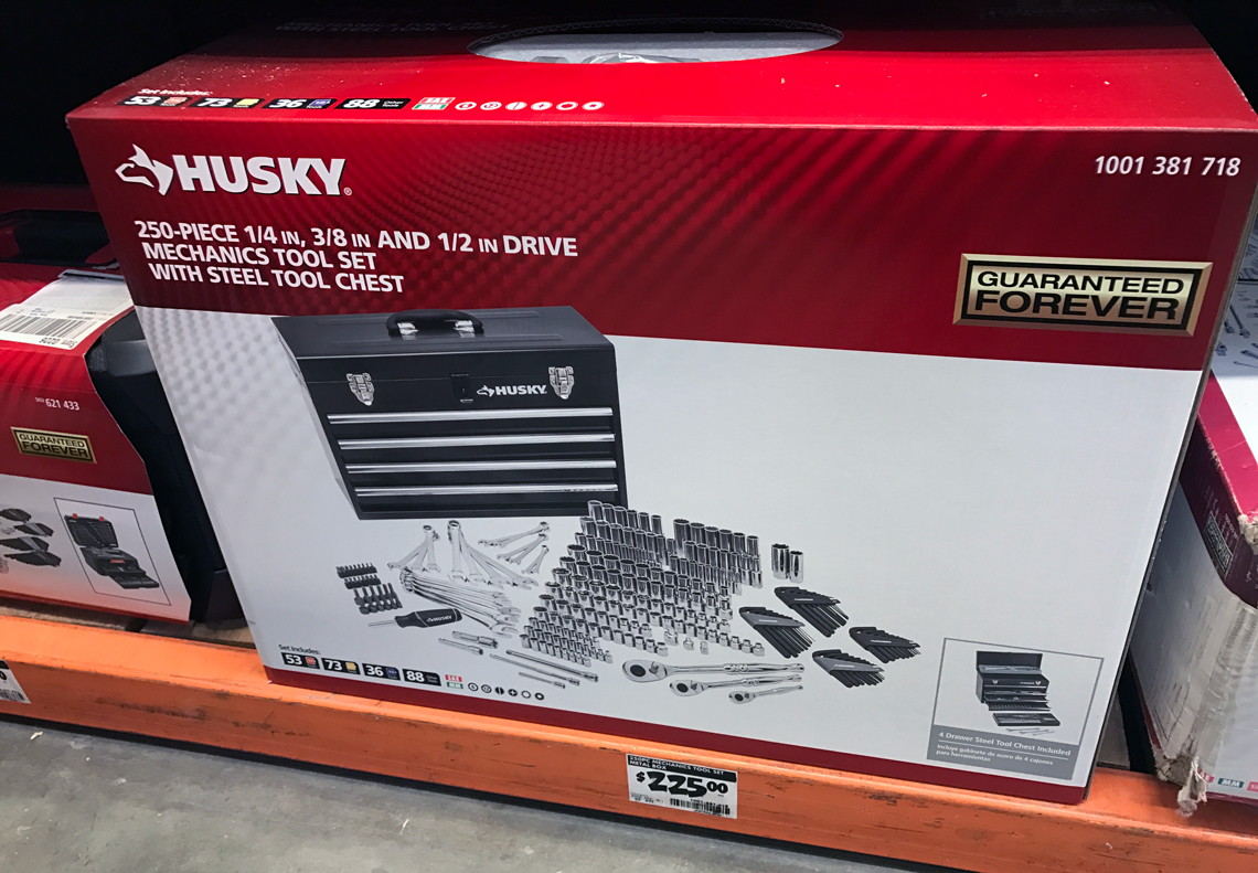 200 Pc. Husky Mechanics Tool Set & Metal Tool Box, Only $99.00 at Home