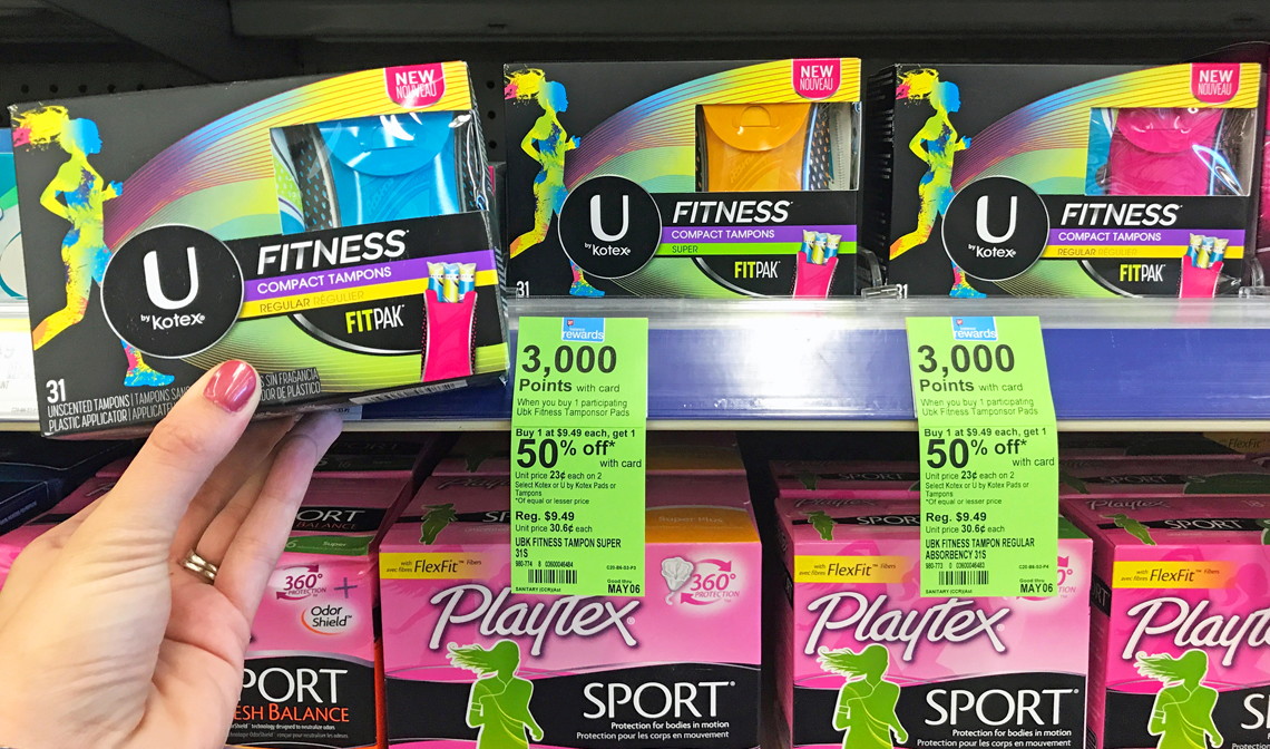 U by Kotex Fitness Tampons, Only 1.12 at Walgreens!