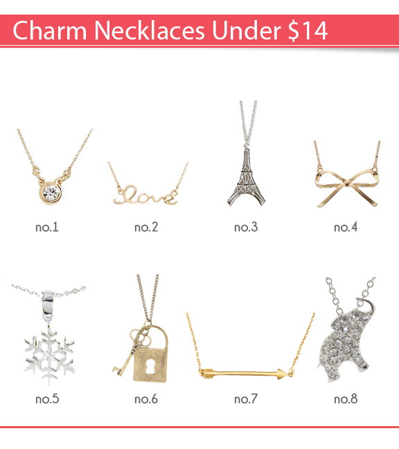 8 Charm Necklaces Under $14 - The Krazy Coupon Lady