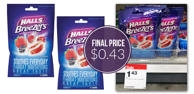 Halls Breezers - 43Â¢ at Targe...