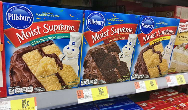 Pillsbury Brownie and Cake Mixes Only 50¢ at Walmart – Stock Up!