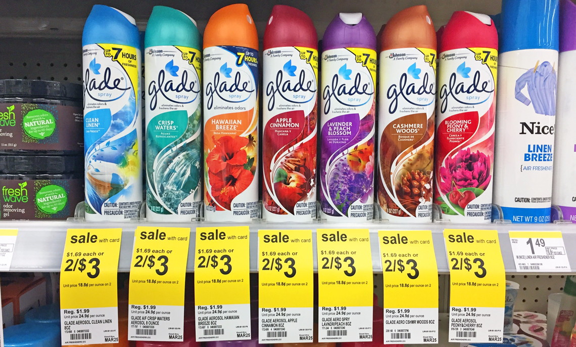 Glade Air Freshener Sprays Solids Only 1 18 At Walgreens