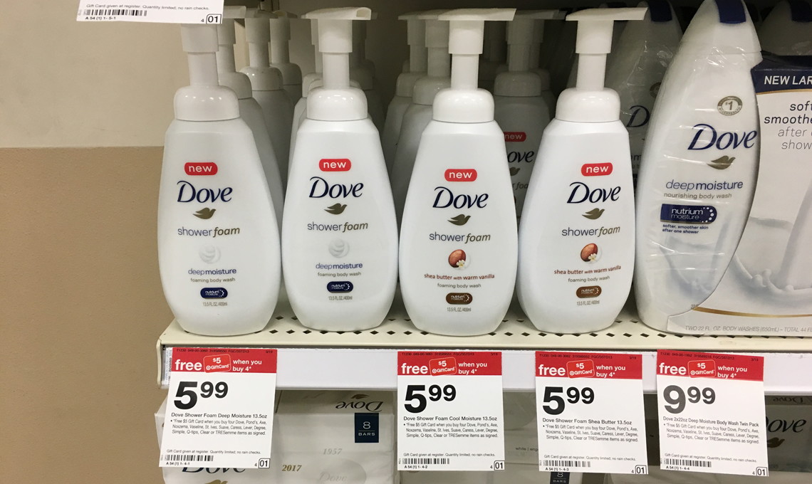 Dove Shower Foam & Advanced Care Deodorant, Only 1.69 at Target! The Krazy Coupon Lady