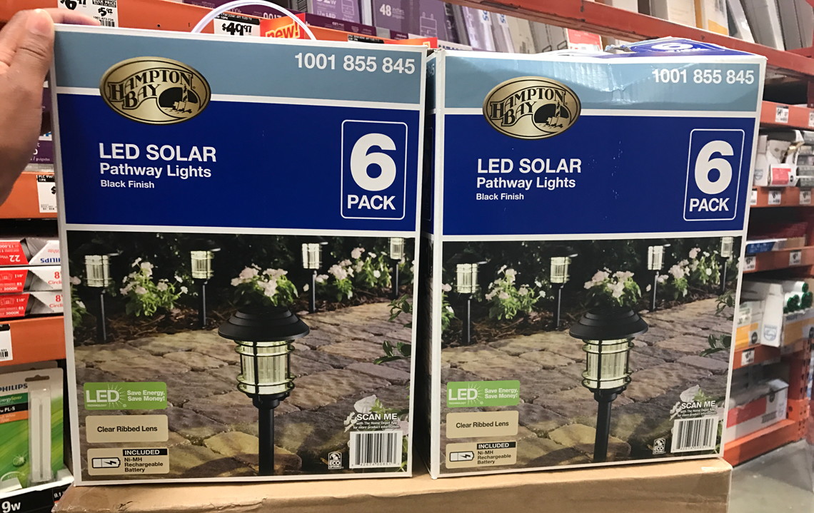 Hampton Bay Solar Led Pathway Outdoor Light 6 Pack Only 9 60 At Hampton Bay Solar Led Pathway Outdoor Light 6 Pack Only 9 60 At The Home Depot Krazy Lady