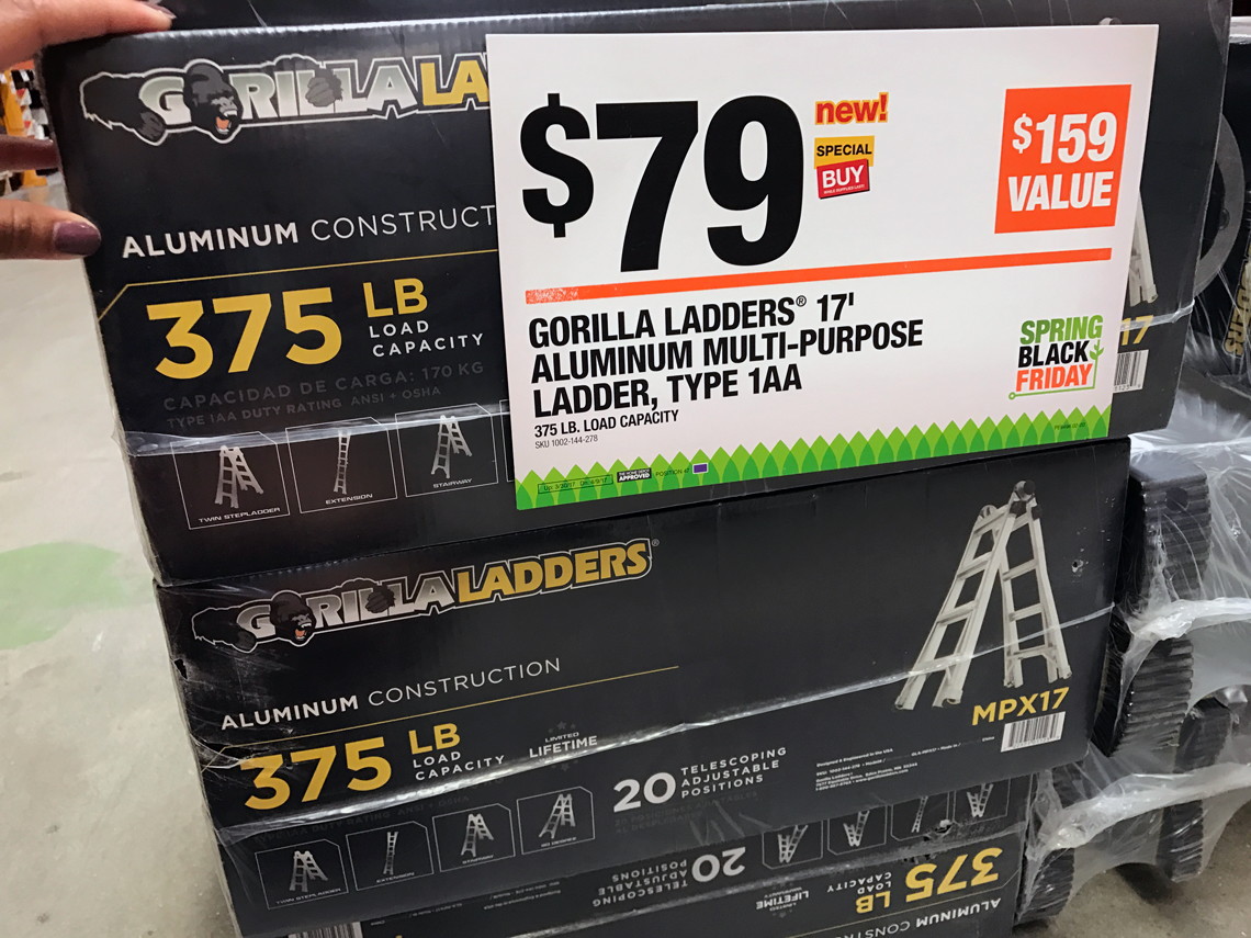 Gorilla Ladders 17 E2 80 B2 Telescoping Multi Position Ladder Only 79 00 At Home Depot The Krazy Coupon Lady Gorilla Ladders 17 E2 80 B2 Telescoping Multi Position Ladder Only 79 00 At Home Depot The Krazy Coupon Lady