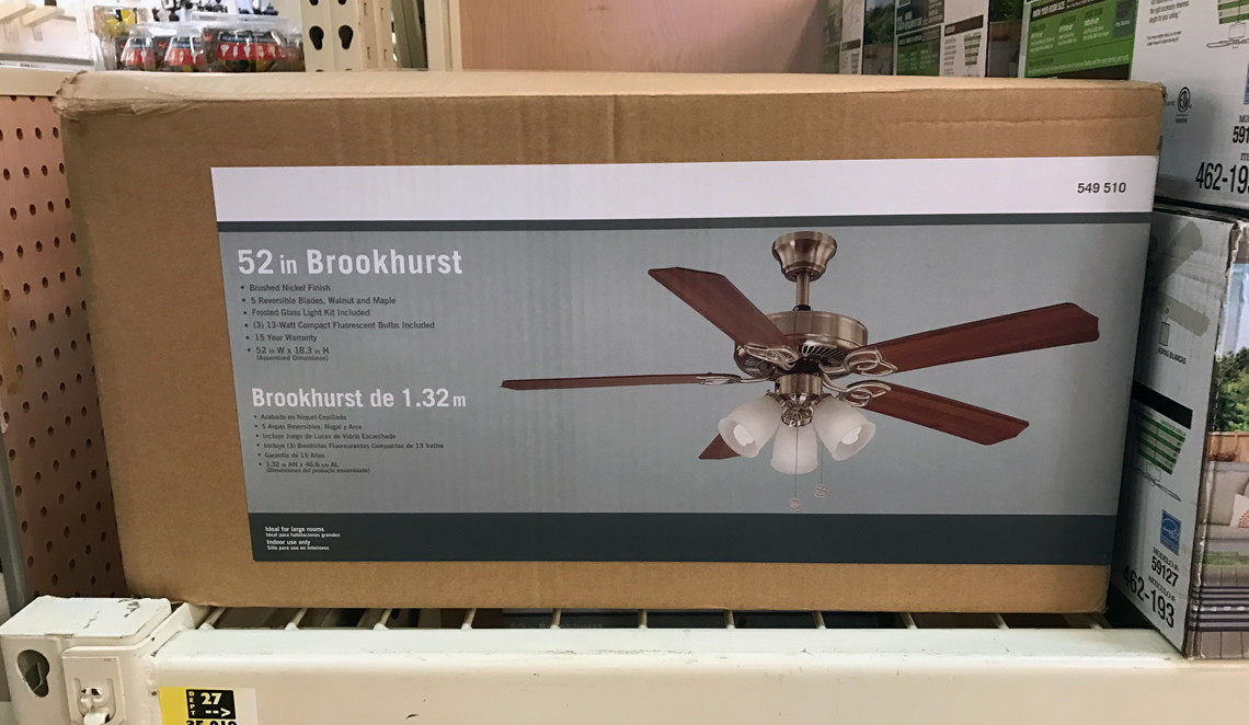 Hampton Bay Brookhurst Ceiling Fan Only 44 99 At Home