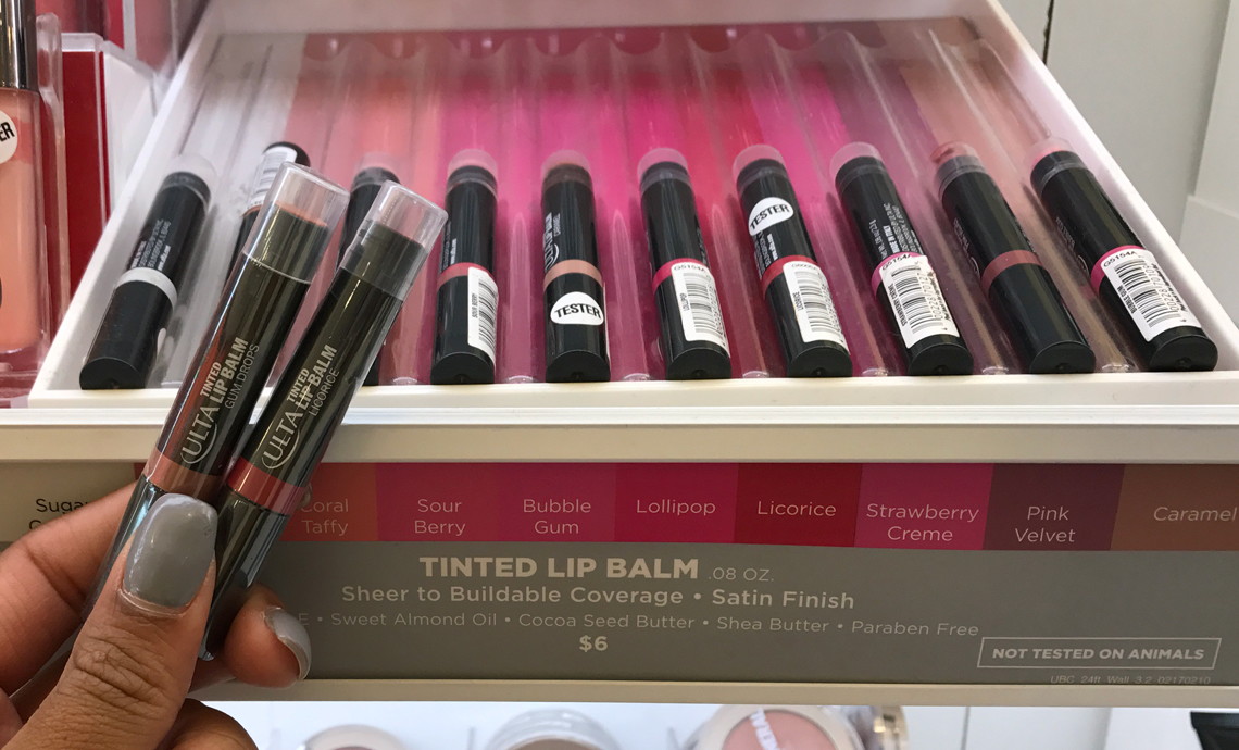 Tinted Lip Balm in Bubble Gum, ULTA Tinted Lip Balm Bubble Gum By Ulta From USA Disposable Mini Portable DIY Beauty Skin Care Bamboo Charcoal Compressed Facial Mask - Pack of 100 - Black