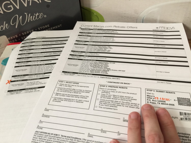 Mail In Rebate Offers >> Macy S 4 99 Pyrex Sets Are Here Tips For Rebate Submission The Mail In Rebate Offers >> Macy S 4 99 Pyrex Sets Are Here Tips For Rebate Submission The