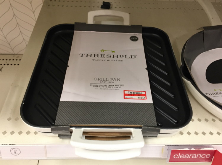 Clearance Alert! Threshold Cast Iron Square Grill Pan, Only 11.86 at