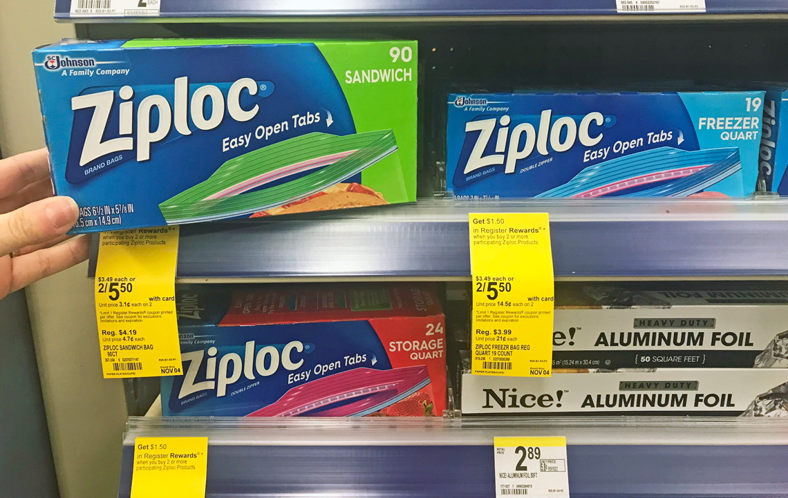 Ziploc Bags And Containers Only 1 50 At Walgreens The Krazy 2 Ziploc Bags Or Containers 75 Each When You Price Through 11 4