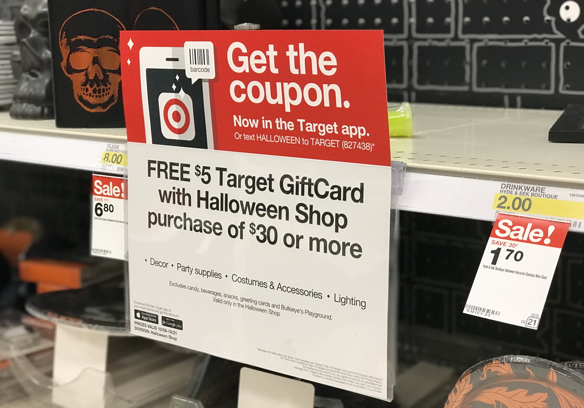 Free 5 00 Gift Card With Halloween Purchase At Target The