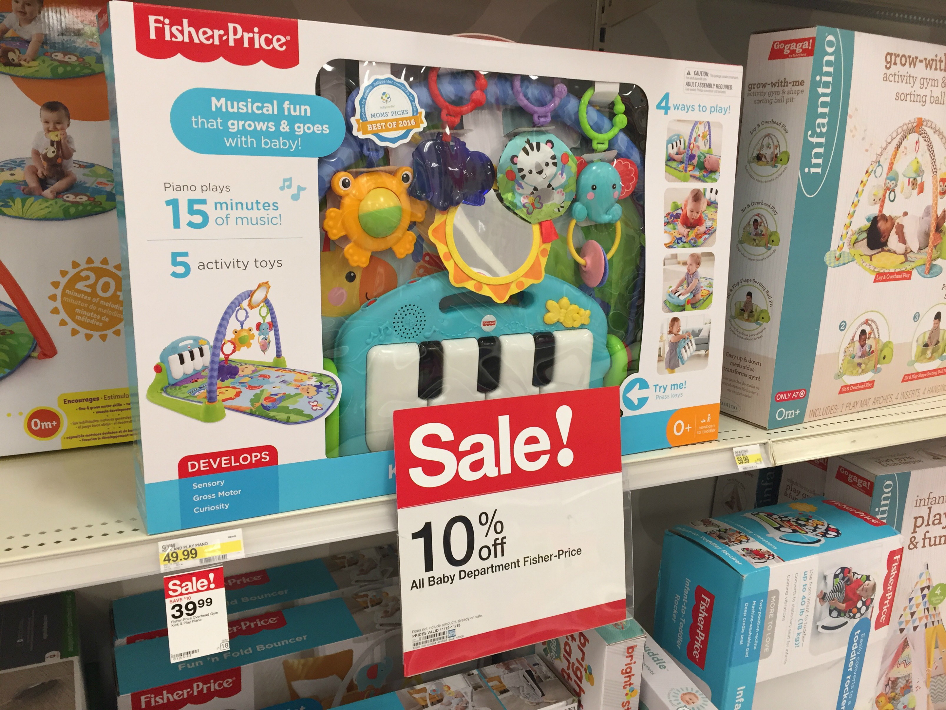 Fisher Price Kick Play Piano Gym Only 18 99 At Target The