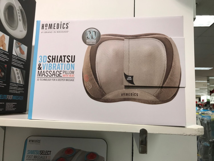 Homedics 3d Shiatsu Vibration Massage Pillow With Heat 33 99