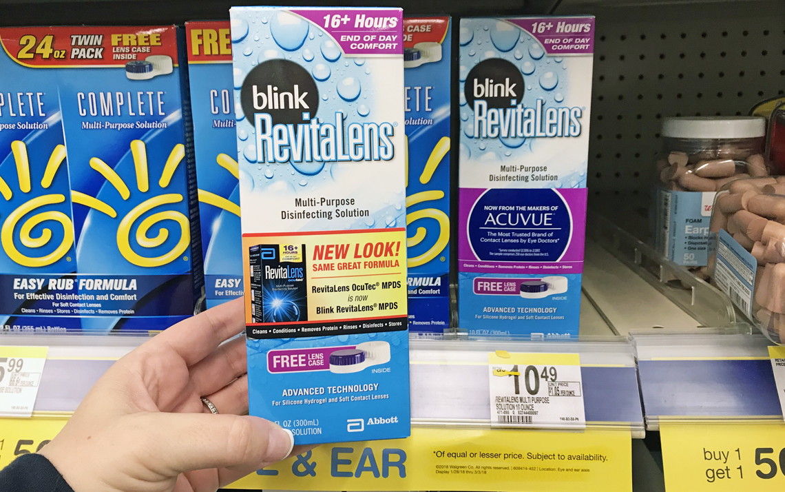 Blink Eye Drops & RevitaLens Solution, Only 0.87 at Walgreens! The