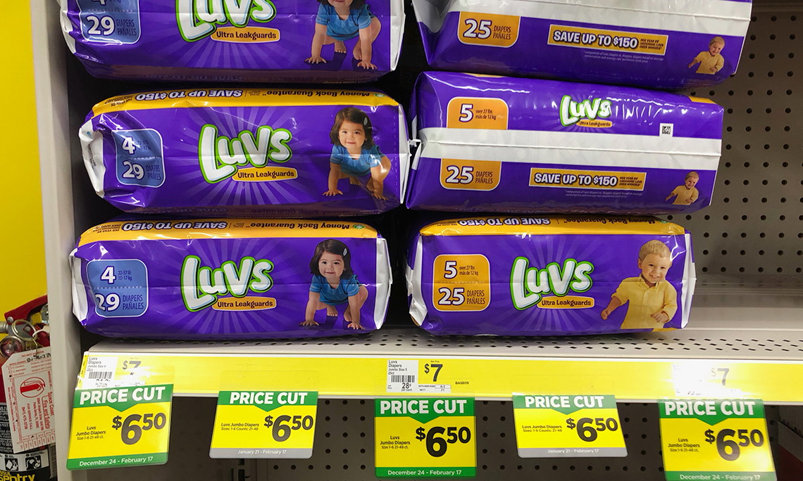 dollar general luvs diapers size 4