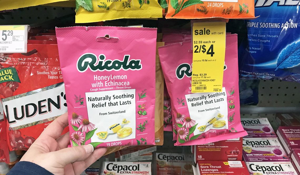 Ricola Drops, Only $1.00 per Bag at Walgreens!