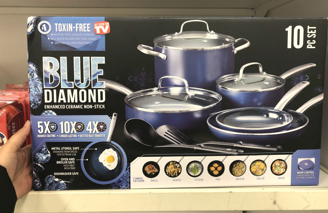 Blue Diamond 10-Piece Cookware Set, $100 + $20 Kohl’s Cash! - A Couponer's Life