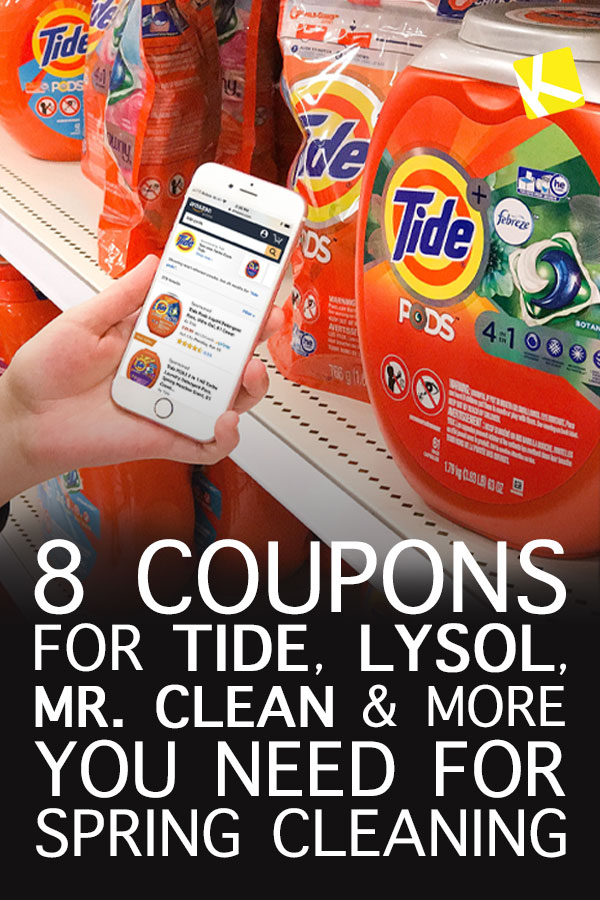 8 Coupons for Tide, Lysol, Mr. Clean and More You Need for Spring