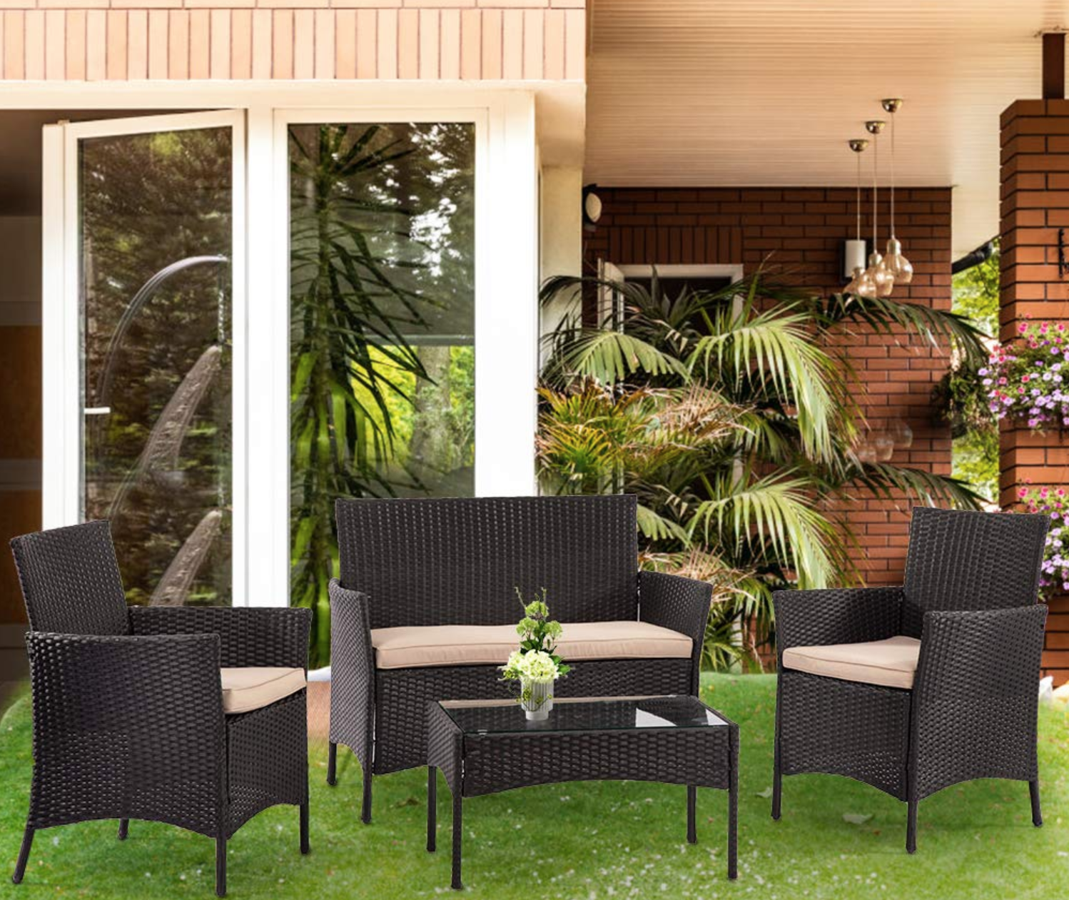 Patio Furniture 4 Piece Set 160 Shipped On The Krazy Patio Furniture 4 Piece Set 160 Shipped On The Krazy Lady