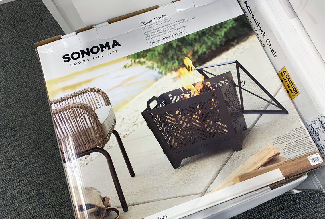 Sonoma Square Fire Pit 49 10 Kohl S Cash Reg 150 The