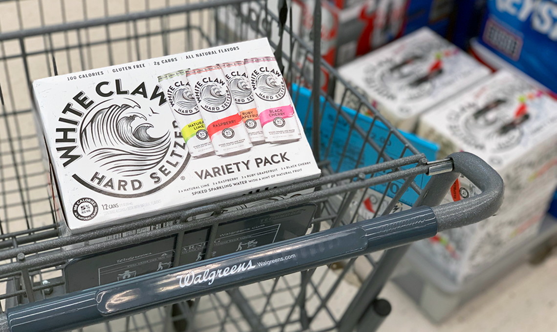 12.00 Rebate! White Claw Hard Seltzer, Only 0.99 at Walgreens! A