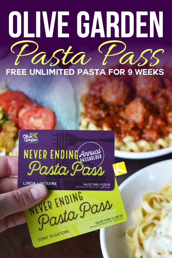 Olive Garden Pasta Pass 2019 Get Free Unlimited Pasta for 9 Weeks