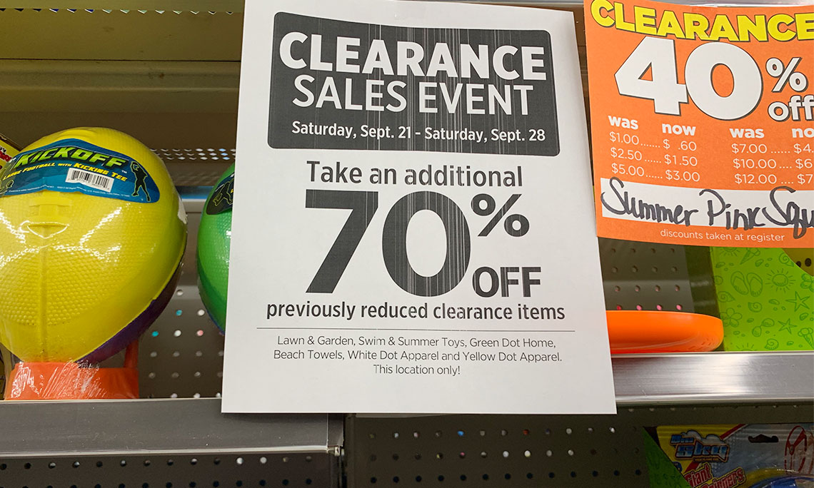 Additional 70 Off Clearance Summer Event At Dollar General