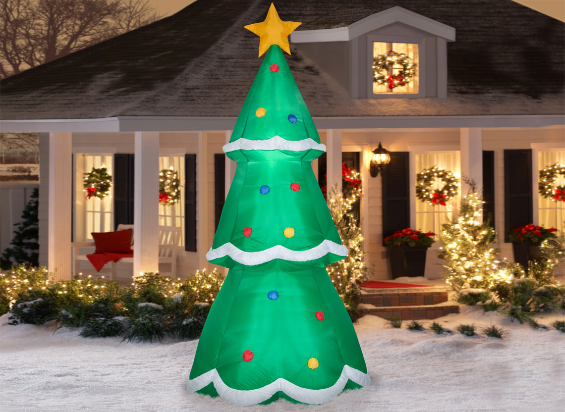 Holiday Time 10 Inflatable Christmas Tree 12 25 On Walmart Com