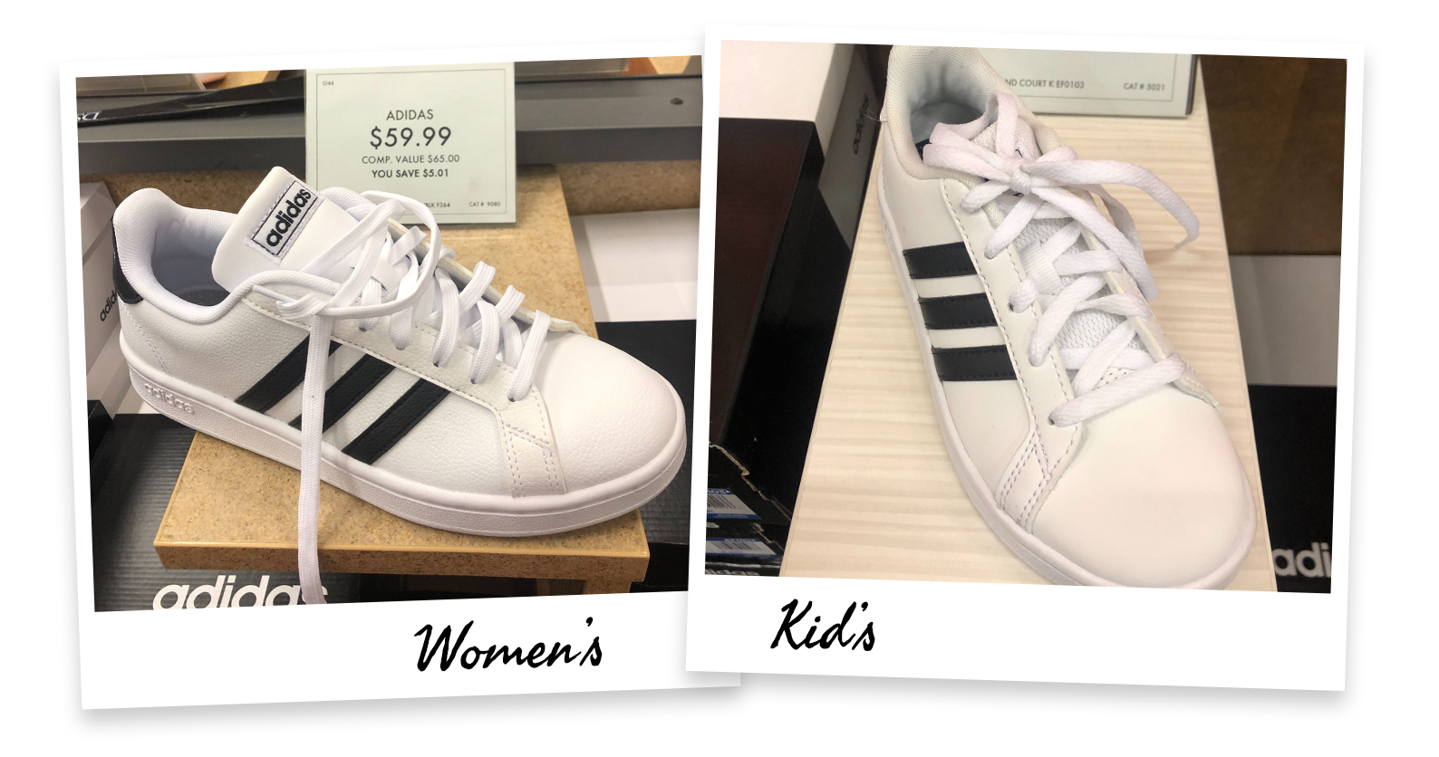 adidas kid size to women's