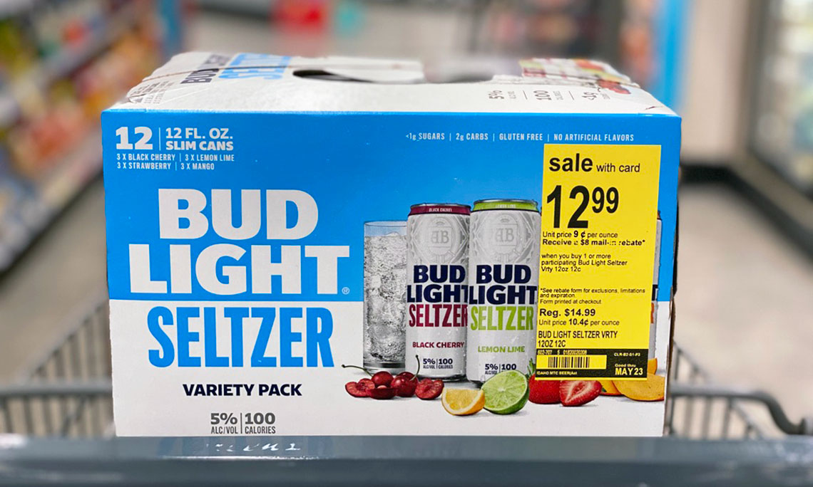 Bud Light or Bon & Viv Seltzer, Only 4.99 at Walgreens