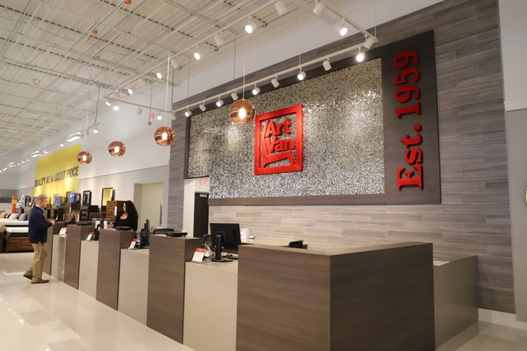 Art Van furniture store checkout