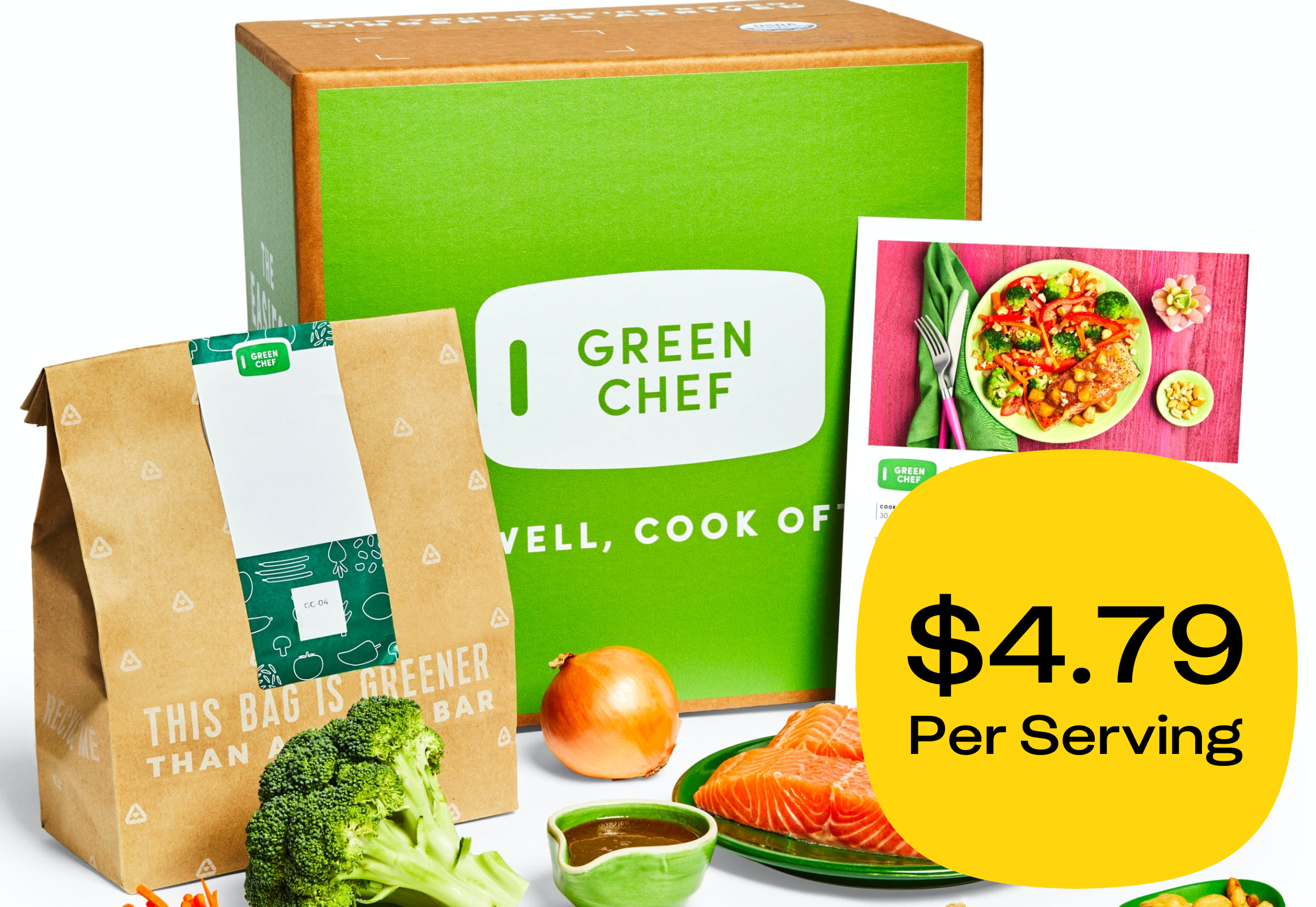 4 Green Chef Meals (4 Servings Each) 
