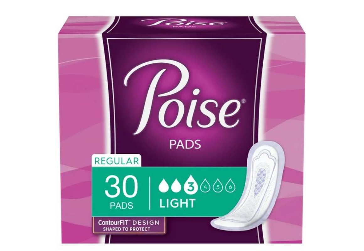 2 Poise Pads, 30 ct