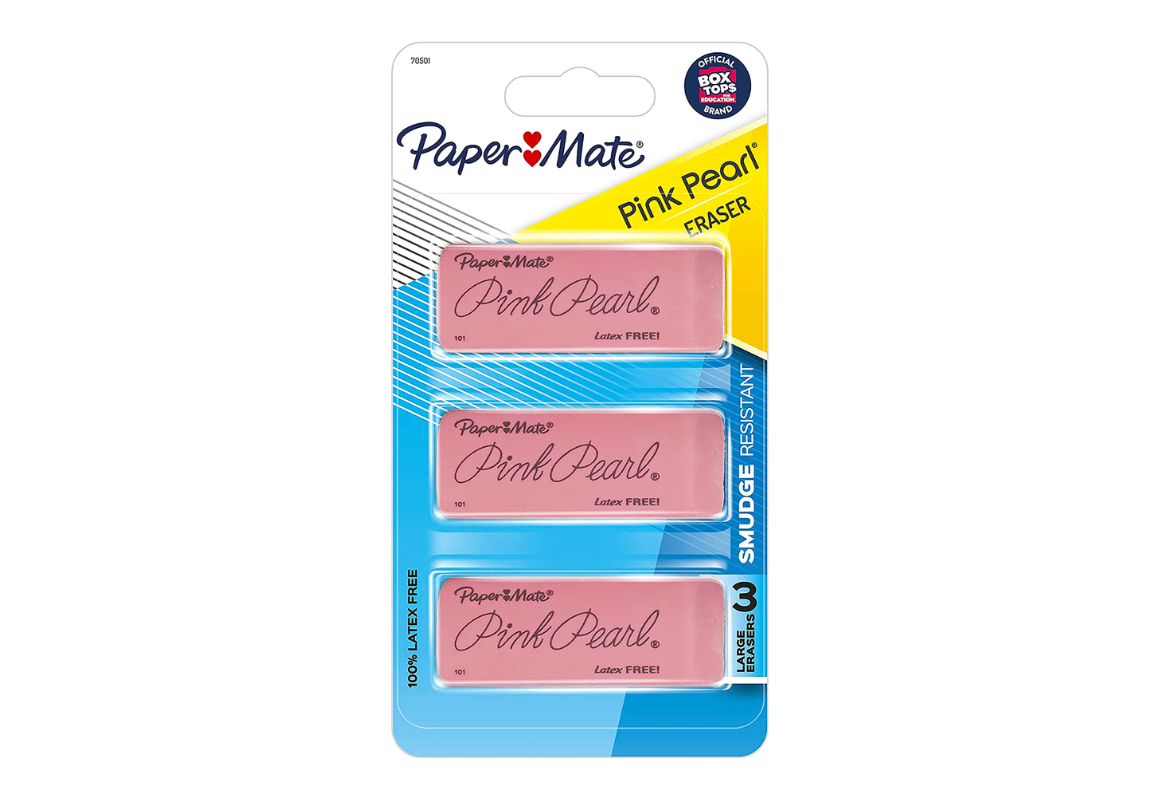 Pink Pearl Erasers 3-Count